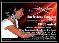 DJ Miss Tantalise Promo Flyer